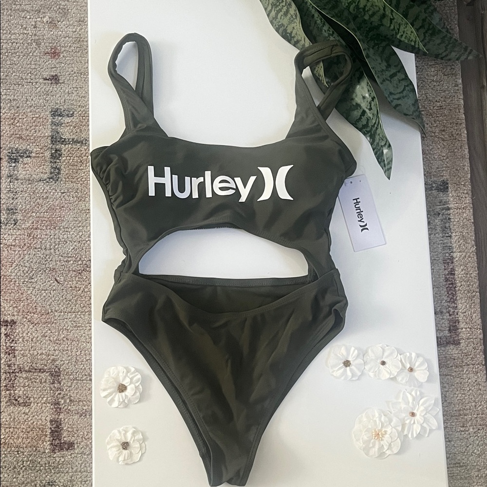 Hurley Dark Green Women's One Piece Swimsuit